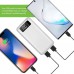 Portable Slim Power Bank Works for Your Samsung Galaxy Halo with 10,000mAH Digital Display Screen, Status Update, and 3 Cables Included! (White)